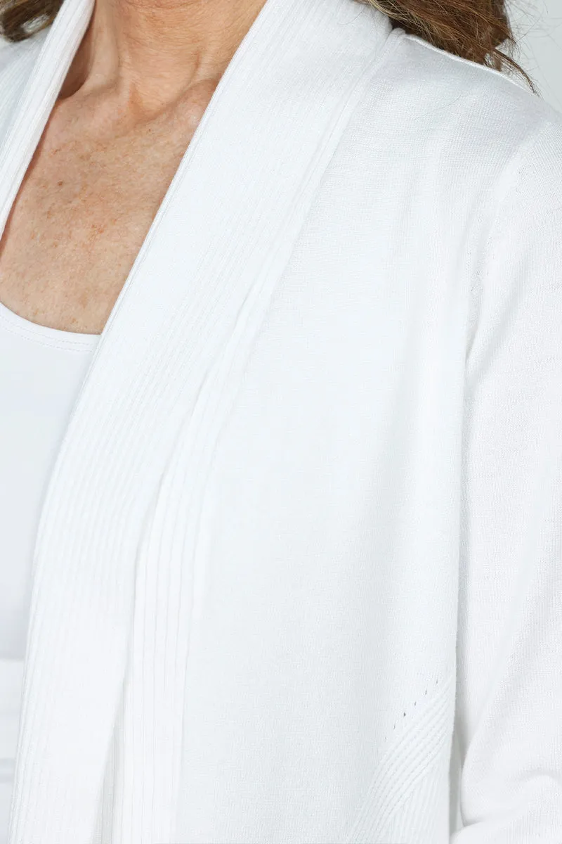 Metric Ribbed Open Cardigan