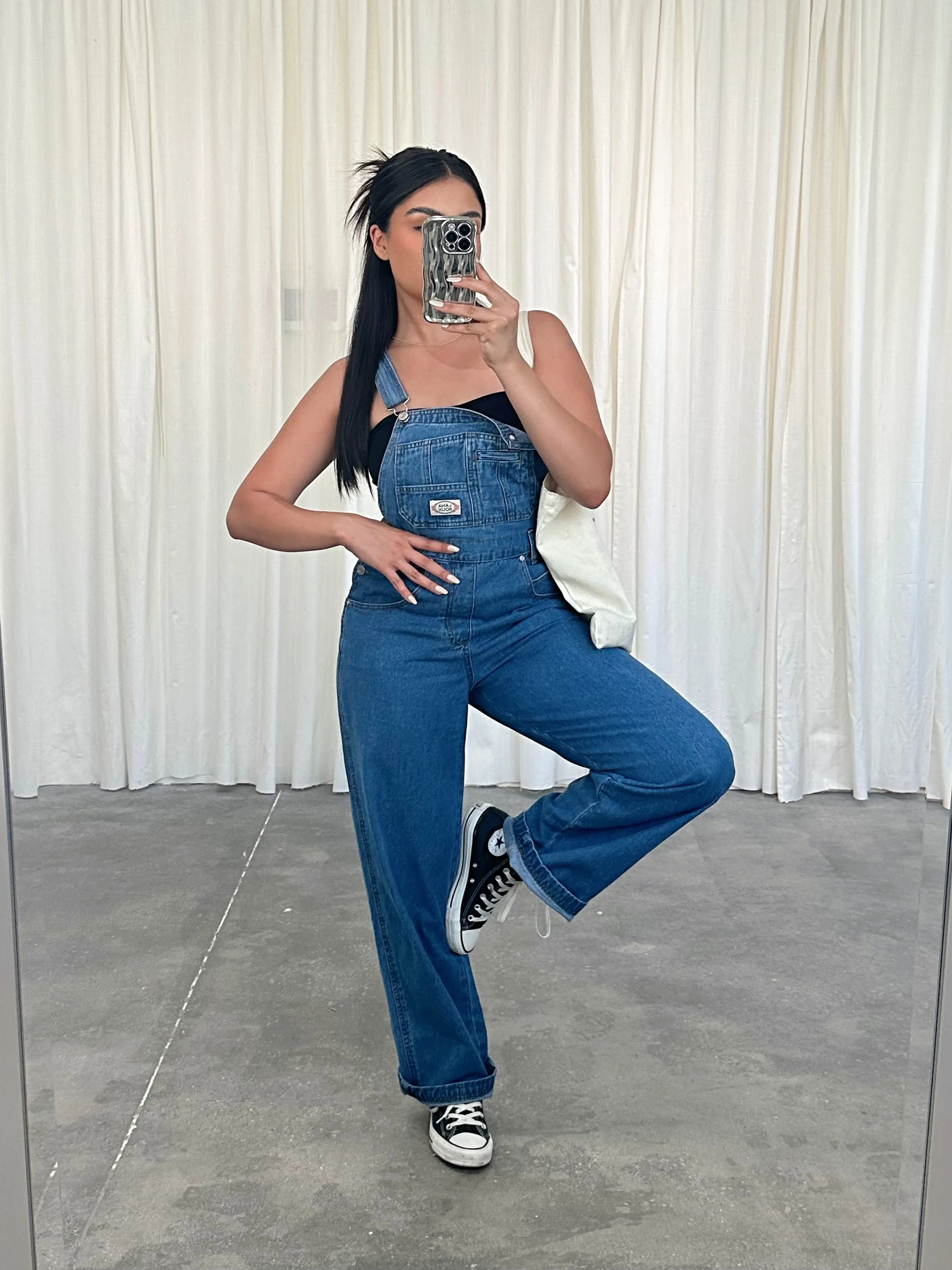 miso overalls (PANTS/MEDIUM DENIM)