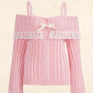Off Shoulder Knit Top
