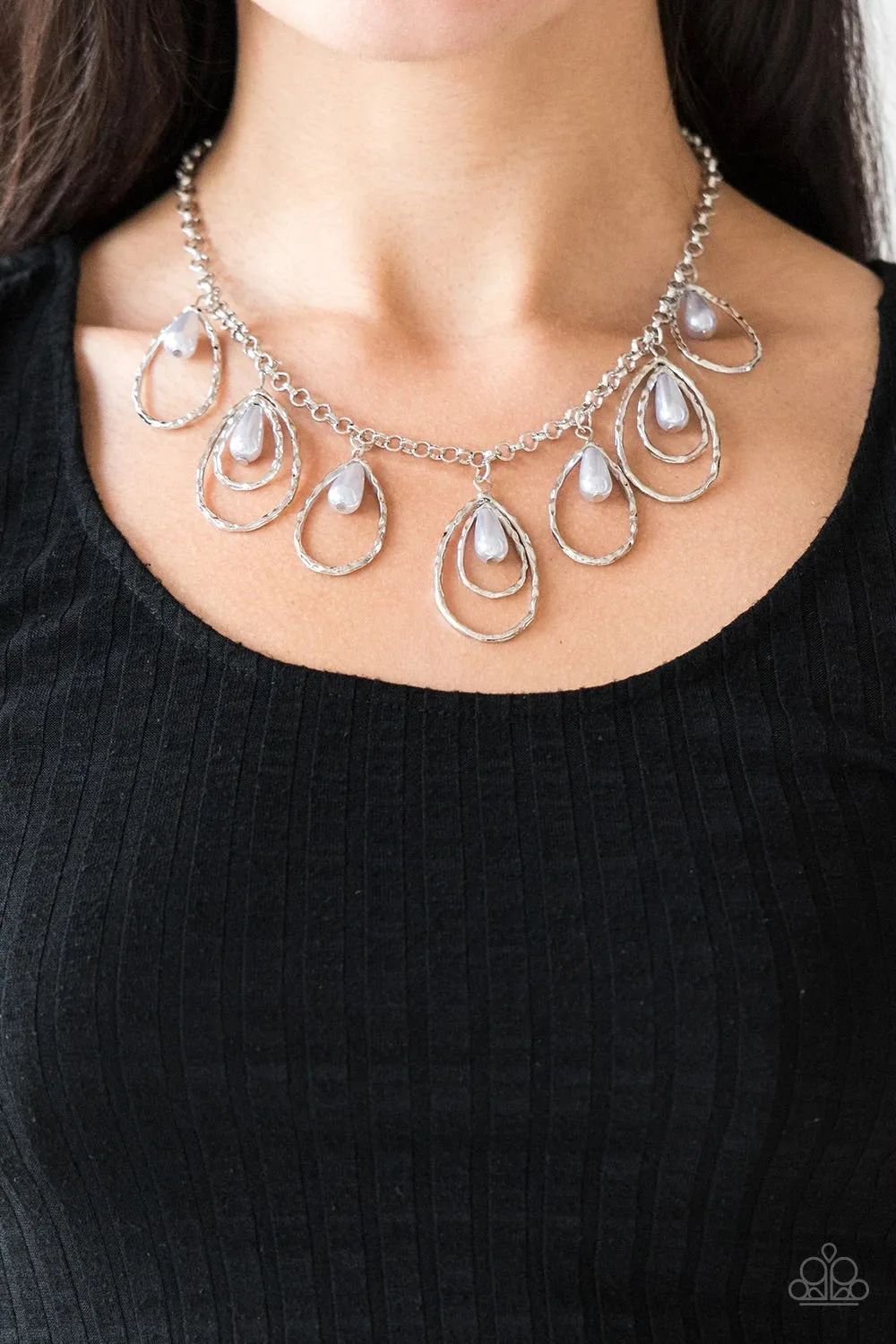 Paparazzi Accessories  - Rustic Ritz #N722 Box 8 - Silver Necklace