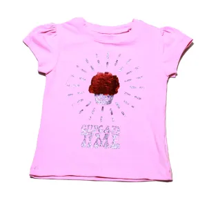 Pink Heart Sequins T Shirt