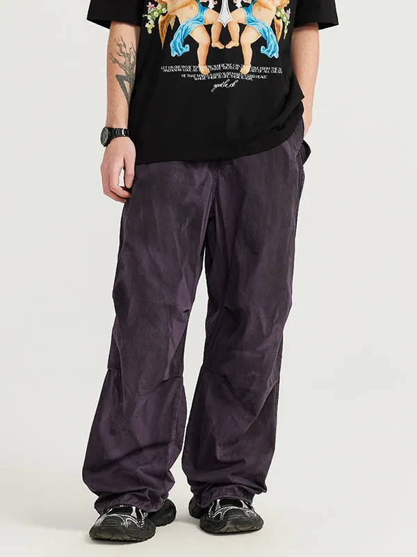 Purple Washed Style Paratrooper Pants