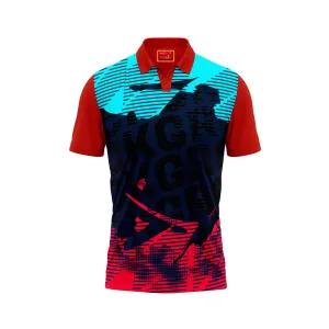 Red Polo Neck Half Sleeve T Shirt Nextprint F173