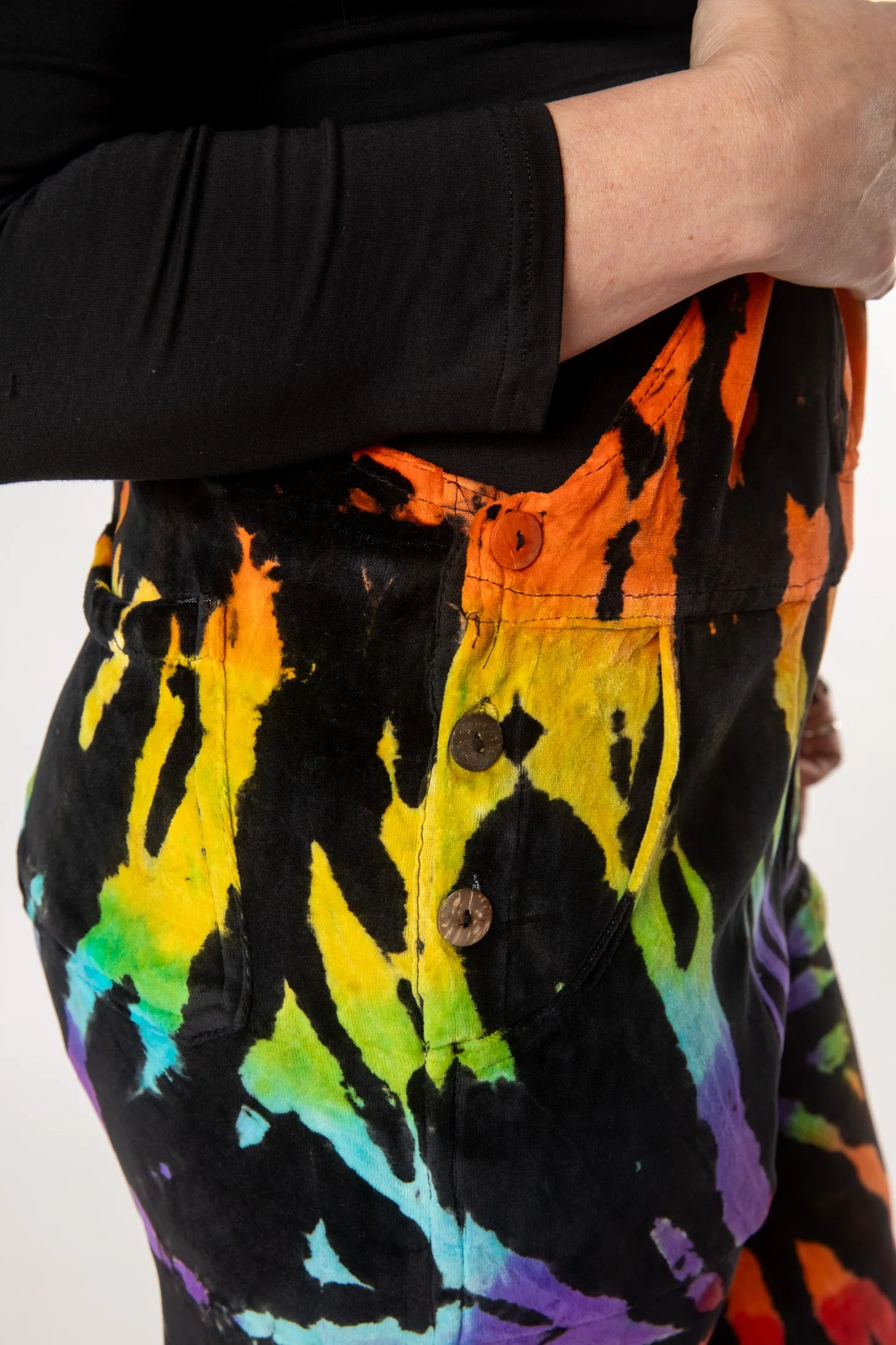 Rosalie Velour Tie Dye Overalls