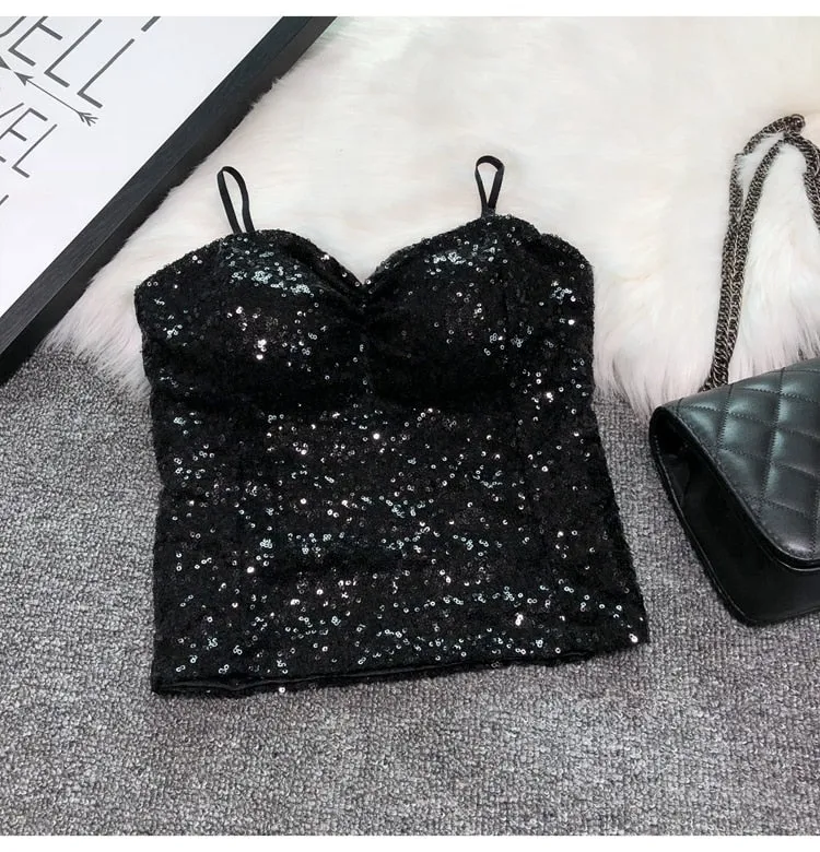 Sparkling sequin top for women