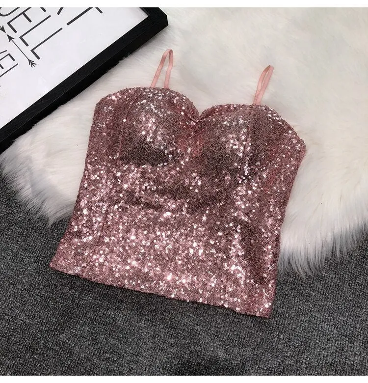 Sparkling sequin top for women