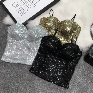 Sparkling sequin top for women