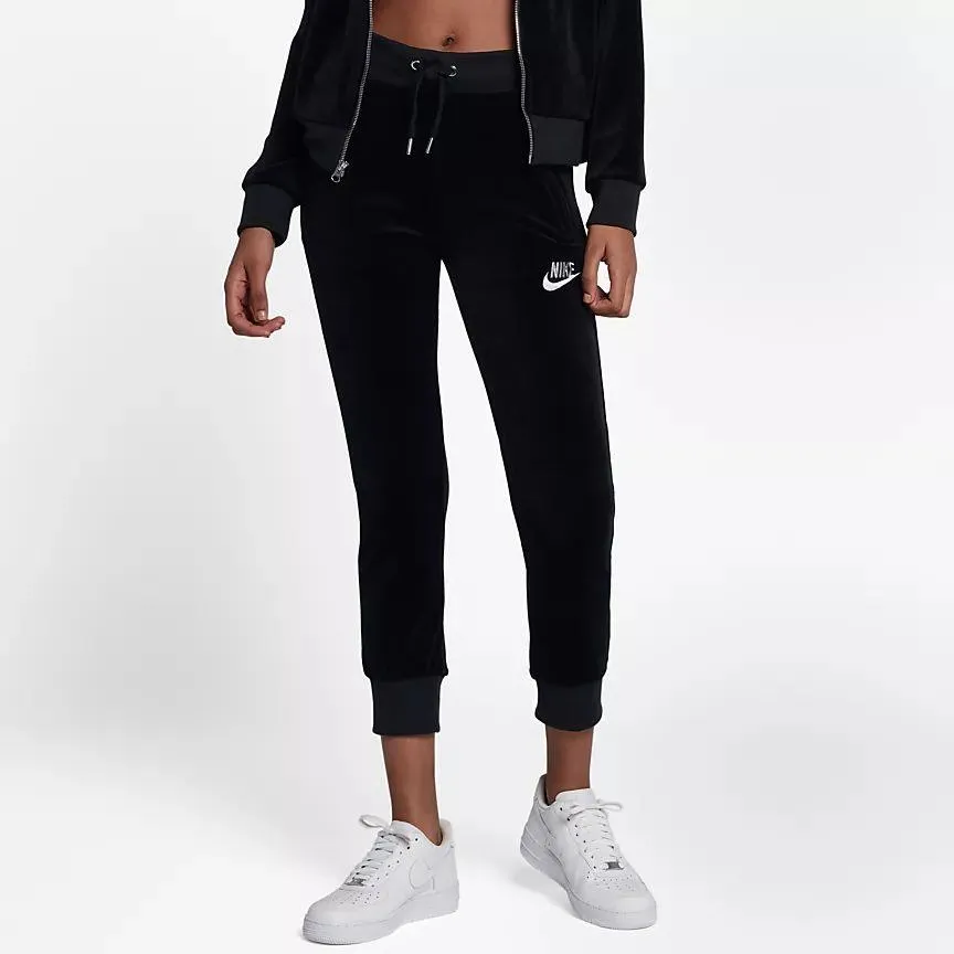 sportswear velour pant (black)