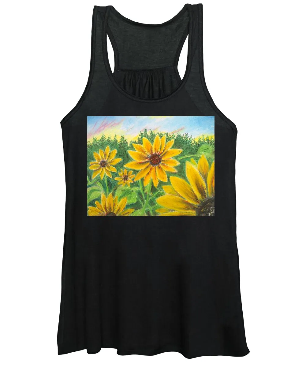 Sunflower on Rainbows - Women's Tank Top
