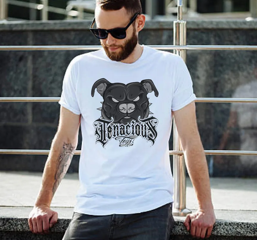 Tenacious Toys Basic White Logo Tee Shirt