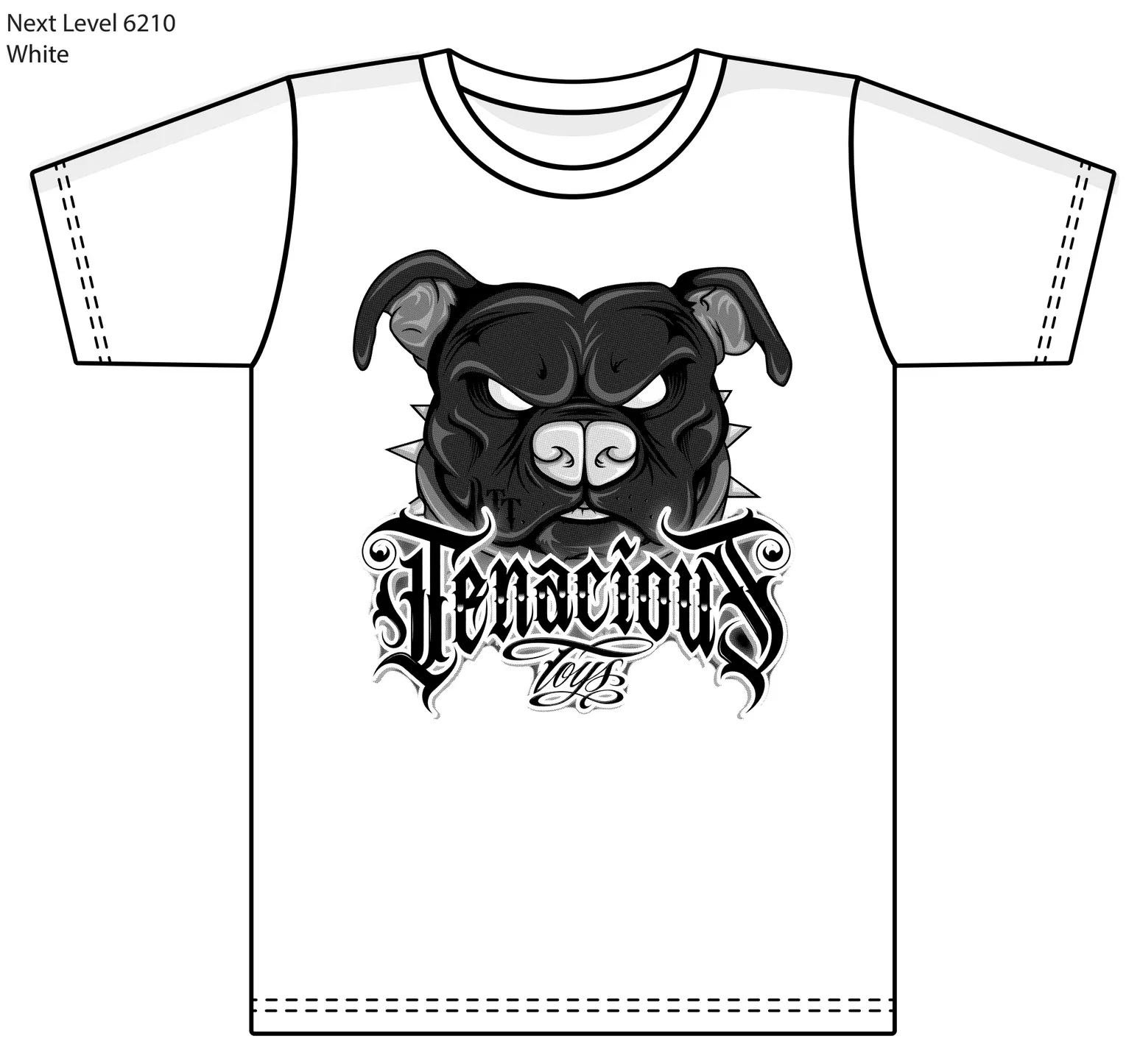 Tenacious Toys Basic White Logo Tee Shirt