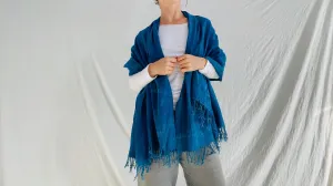 Vintage Indigo Mossi African Shawl Wrap. 10A