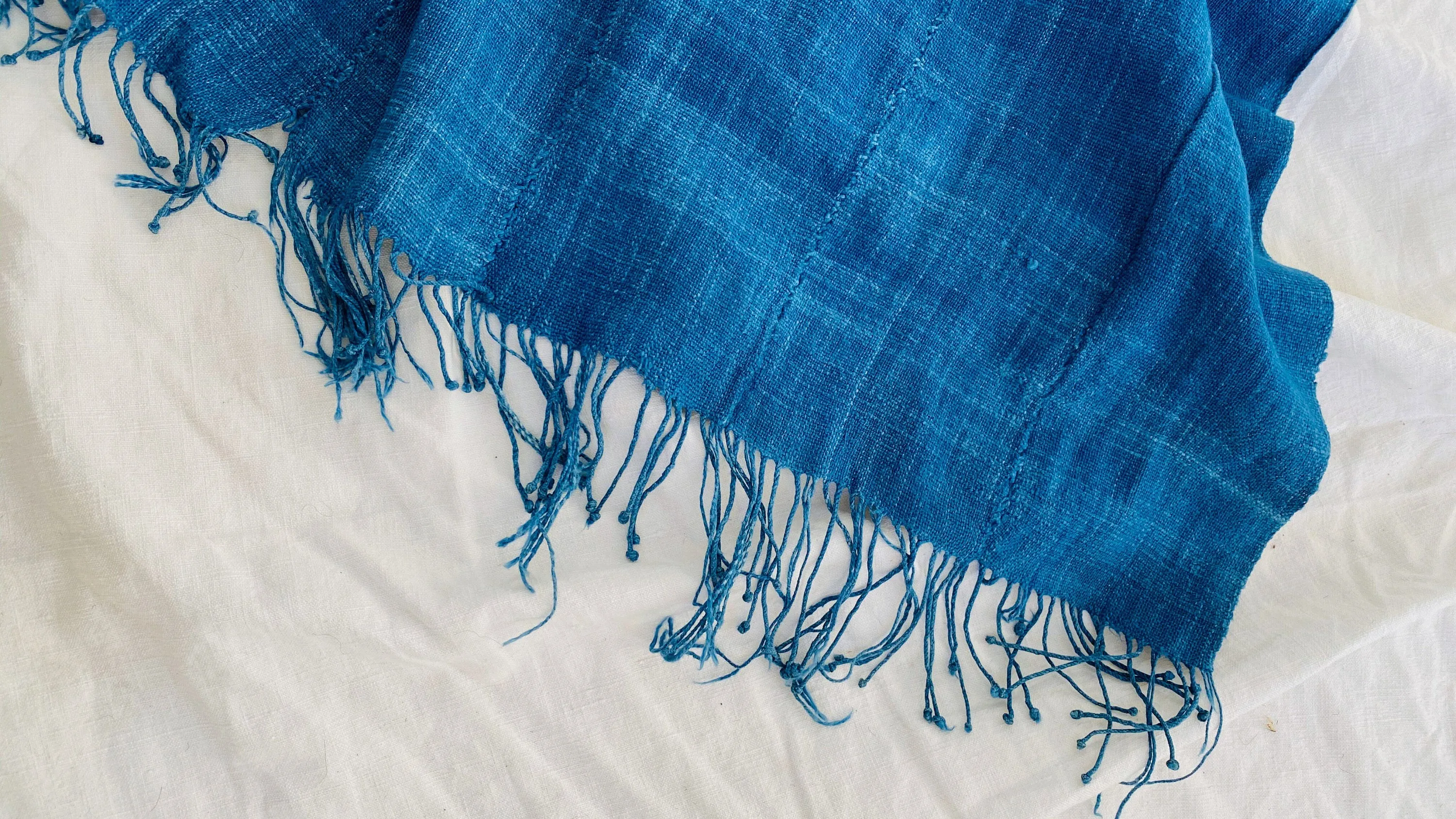 Vintage Indigo Mossi African Shawl Wrap. 10A