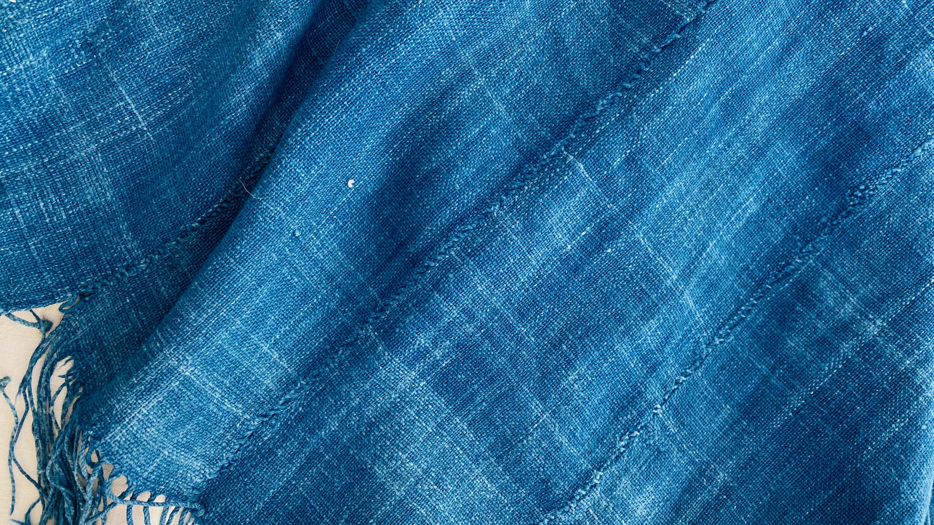 Vintage Indigo Mossi African Shawl Wrap. 10A