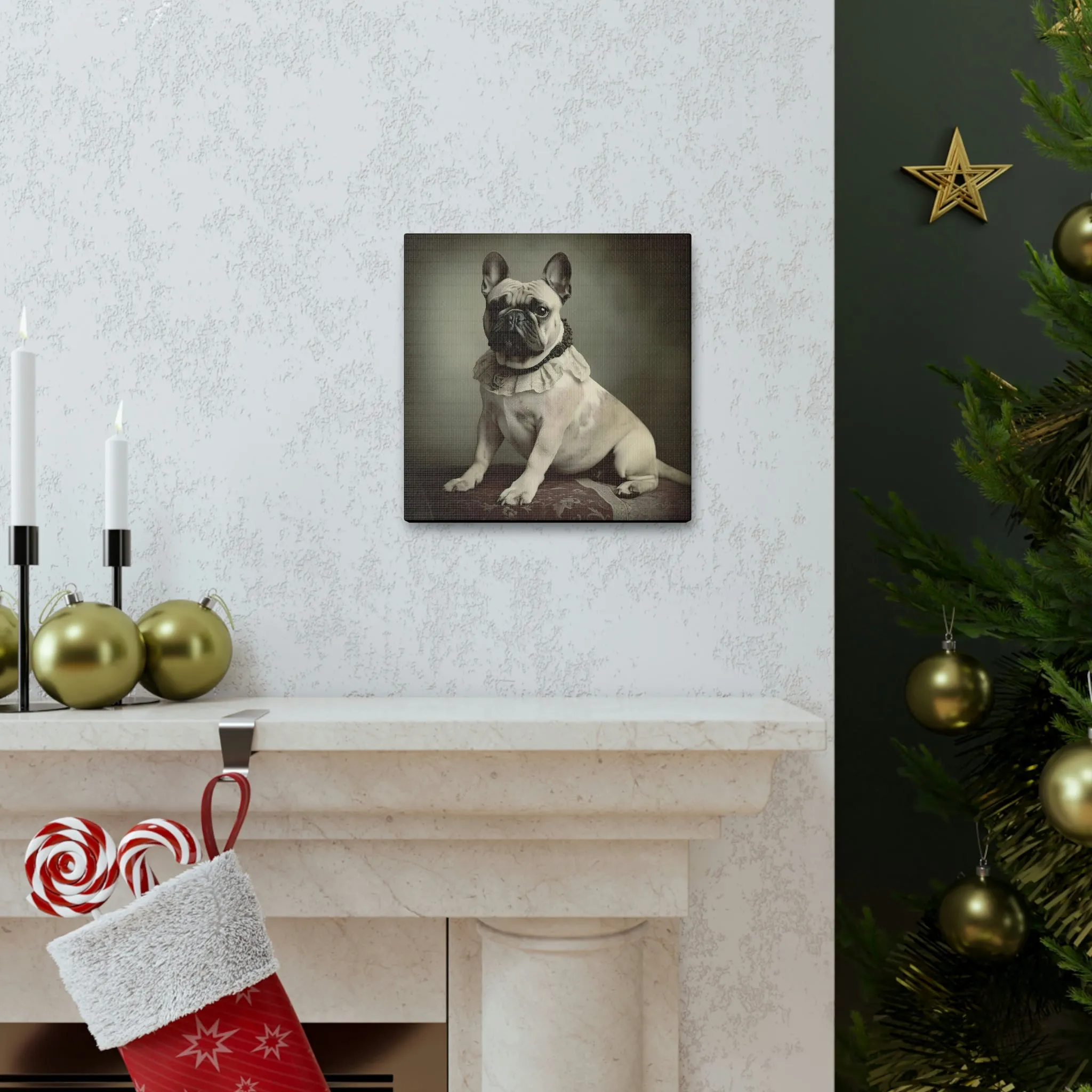 Vintage Victorian "Jess" French Bulldog Canvas Gallery Wraps