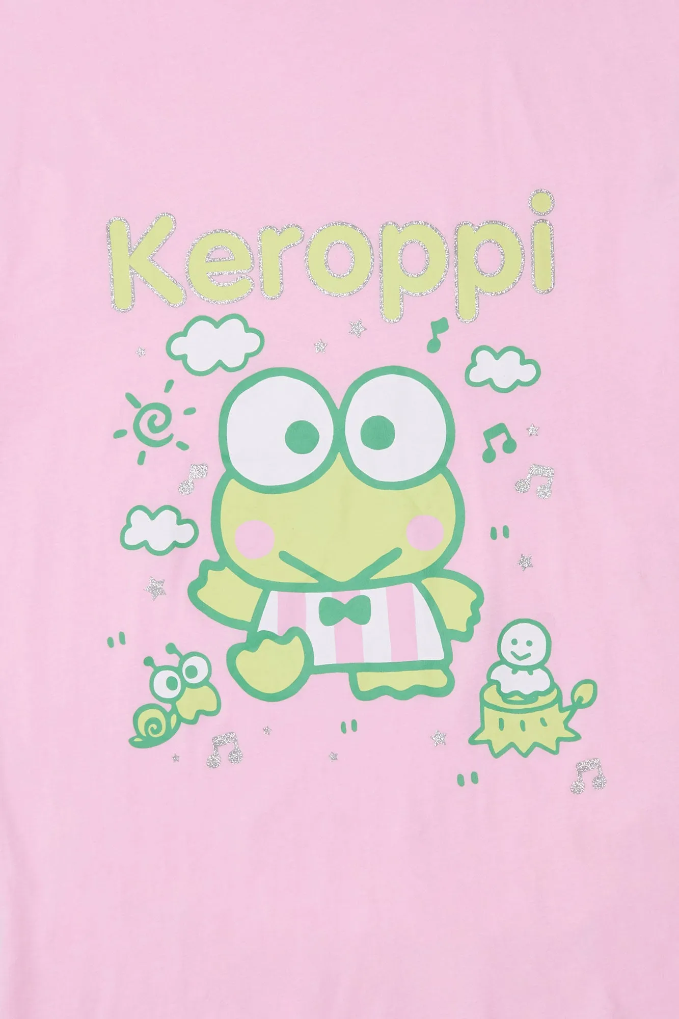 Womens Keroppi Glitter Boyfriend Tee